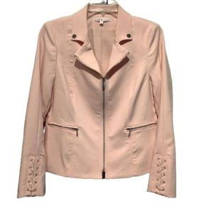 CLEO ZIP UP BLAZER IN LIGHT PINK SZ 6 NWOT